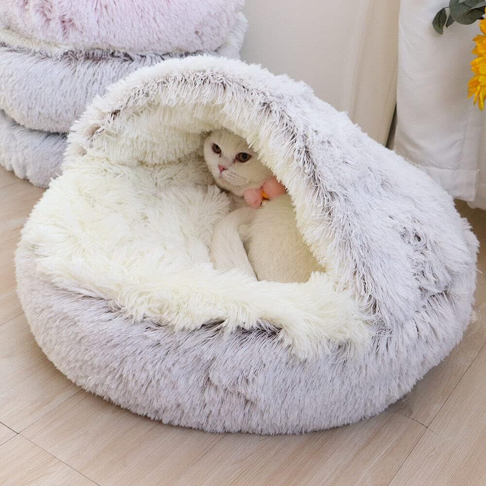 Pet Plush Bed - ❤️ - Anxiety Reducing Pet Bed for Cats & Small Dogs.