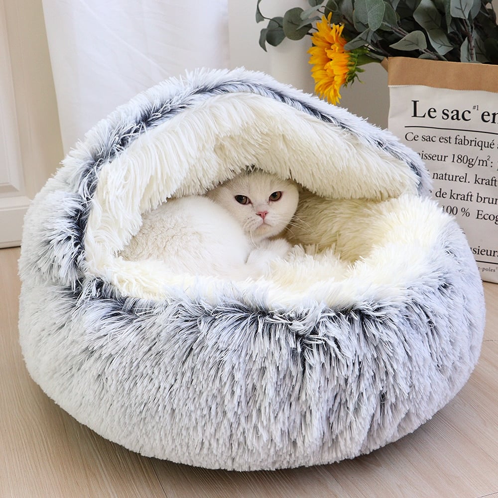 Pet Plush Bed - ❤️ - Anxiety Reducing Pet Bed for Cats & Small Dogs.