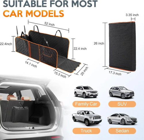 Backseat Extender for Dogs - Black with Door Covers